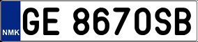 Trailer License Plate